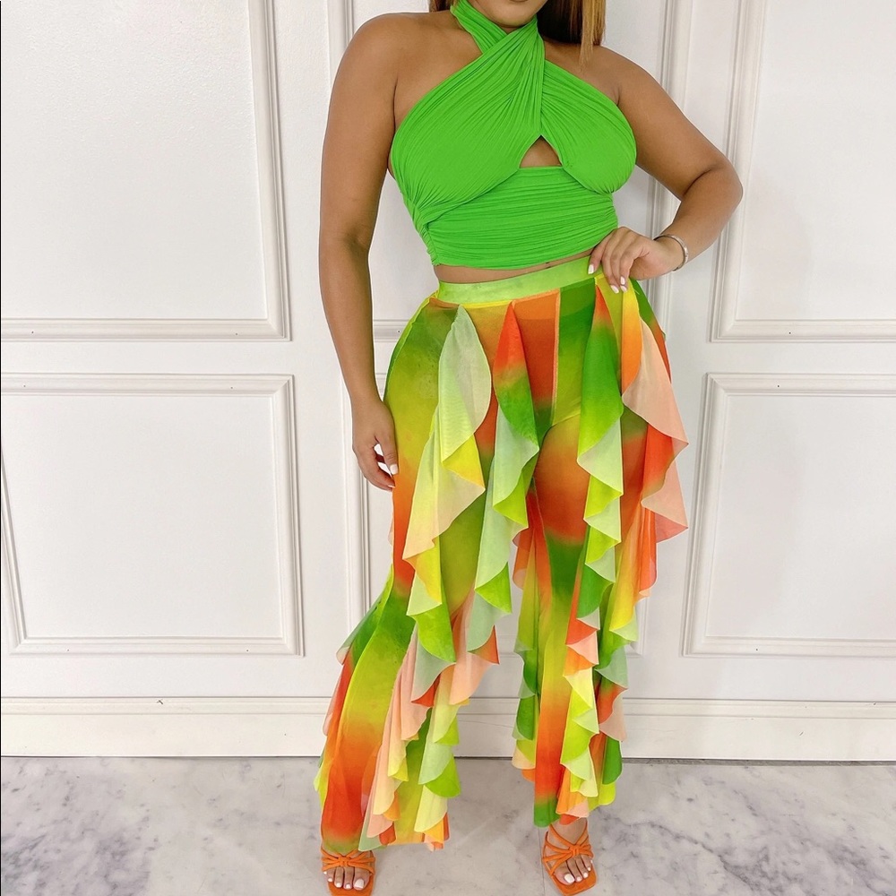 Plus Size Mesh Pants